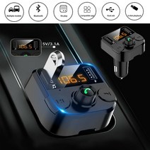 Bluetooth-compatible 5.0 Car Wireless Fm Transmitter Mp3 Player Radio Adapter Dual 미국식b Charger H, 한개옵션0