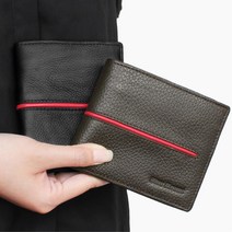 그립감좋은 레드라인 남학생 가죽 반지갑 카드 대학생 지갑추천 남성 10대