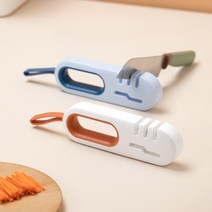 4in1 간편 가정용 업소용 연마석 부엌칼 가위 칼 샤프너 갈기 갈이 칼가는기계 캠핑, 오렌지