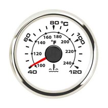 부품 52mm 보트 자동차 수온 게이지 40 120 섭씨 자동 바이크 오토바이 용 수온계, [03] White Silver Gauge
