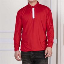 간절기 가을 중년 남성 사방스판 긴팔 카라 티셔츠