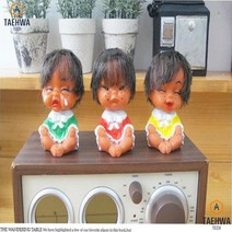 귀여운아이템 섬세한디테일 바가지머리 복고인형 울보인형, 곱슬머리