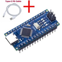 1PCS 프로모션 arduino Nano 3.0 Atmega328 컨트롤러 호환 보드 TYPE-C 모듈 PCB 개발 보드 USB C cabl 없음 전자 부품 액세서리 소스, weld and type-c