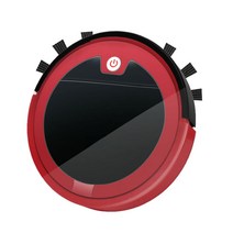 ST SHOP USB 충전식 스마트 조용한 로봇 청소기 150㎡ 2000mah 배터리 작동 바닥 청소 걸레질, 플라스틱, 레드