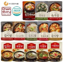 V 진한식품 레토르트 13종 즉석 갈비탕 설렁탕 감자탕 미역국 캠핑 간편 요리 식품, 01.참스토리 순두부찌개 양념
