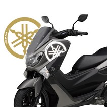 라인컷 오토바이 야마하 엔맥스125 ~2020년까지 엠블럼 데칼 스티커 좌우 1세트, 유광화이트