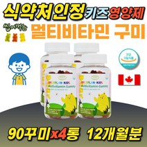 멀티 비타민 구미 키즈 어린이 영양제 맛있는 젤리 종합비타민 꾸미 젤리 츄어블 초등학생 주니어 성장기 엽산 비오틴 나이아신 유아 영아 캐나다 씹어먹는 멀티비타민 데일리
