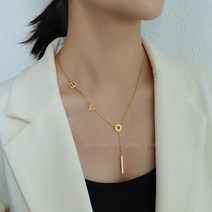 HGD 25호 제품 수술 스틸 목걸이 롱 목걸이 18K 도금 목걸이