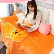 캐릭터담요 극세사담요 쿠션 세트 학교 캠핑 담요 핸드워머