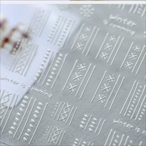 [디비투] 겨울니트 네일스티커 젤네일 라인스티커, s003