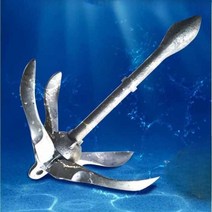 보트 선박용 접이식 앵커 닻 접는앙카 폴딩 고무보트, 2.5KG+20m 길이 6mm 솔리드 앵커로프