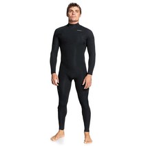 Quiksilver 남성용 3/2 세션 백 지퍼 잠수복 - 타임 | S, Black