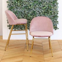 지엠퍼니처 인테리어 의자 골드 베스트 콜렉션, 20. 멜로 골드 BL (핑크)