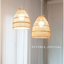 발리 감성 빗살무늬 라탄전등 무드등 클래식 라탄등갓 갓등 전등갓 조명커버 램프쉐이드, 라탄등 중사이즈 직부형세트