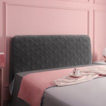 호텔침구 두꺼운 부드러운 플러시 퀼트 헤드 커버 벨벳 단색 침대 뒷면 먼지 유럽 스타일