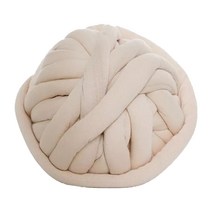 자이언트얀 1KG 빅얀 패브릭얀 점보얀 핑거니팅 핸드 손뜨개 가방 방석 뜨개실 아이친구, 크림베이지, 1개