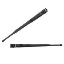 THE WAROOM SHOP 2팩 핸드헬드 UHF 무선 마이크 안테나 마이크 이득 안테나 TNC+BNC, 설명, 블랙, 플라스틱