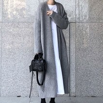 여성 와이드핏 롱가디건 겨울 가디건 루즈핏 가디건 _ 23202EA