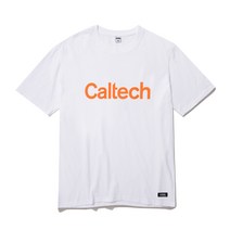 [유니버셜유니버시티] CALTECH 칼텍 대학교 캘리포니아 바이오워싱 반팔 티셔츠 커플 크루넥 흰색 화이트 백색 레터링 프린팅 아이비리그 라운드넥 티 (남여공용)