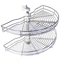 180도 2단 코너 회전선반 400용 싱크선반 / 하부장선반 / 코너수납장