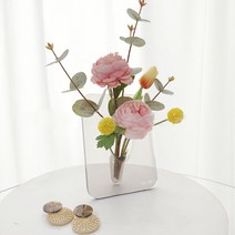 블핑라벨 엔틱 아크릴 투명 화병, 블랙