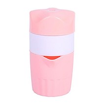 휴대용 수동 감귤류 과즙 레몬 오렌지 과일 압착기 건강한 생활 음료수 과즙 기계 300ML 오렌지 주스 컵, 분홍색