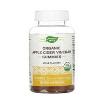 네이쳐스웨이 오가닉 애플사이다 비니거 250mg 60구미 나트륨 펙틴 해바라기오일 시트르산, 단품