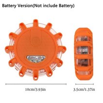 1/2/3/4/6/8/10/12Pcs LED 경고 라이트 배터리 내장 9 모드 안전 플레어 대시 비상 깜박임 램프 휴대용 스트로브, Battery-Upgrade Type_4Pcs