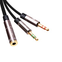 스트레오케이블 3.5mm Y자 PC 노트북 변환 케이블 이어셋 헤드셋 헤드폰 마이크 연결, SS-AUXH02
