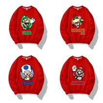 슈퍼마리오 마리오게임 캐주얼 긴팔티 맨투맨티 남녀 커플룩 패밀리룩 TT771 레드