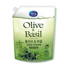 무궁화 키친솝 친환경 주방세제 올리브&바질 1.2L, 6개