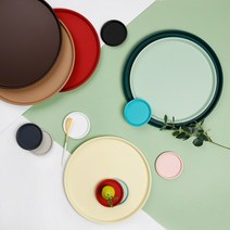 철제 논슬립 카페 메탈 쟁반 트레이 티코스터 파스텔디자인, 티코스터/다코타그레이