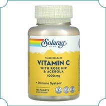 솔라레이 비타민C 아세로라 체리 로즈힙 1000mg 비건 100테블렛
