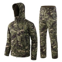 낚시복 방풍 방수복 겨울 동계 바람막이 바다 낚시 상, 미채색-정글