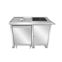 잔반처리대 수거대 식당 반납 식판 급식실 주방 짬통, 트롤리 1200x600x800