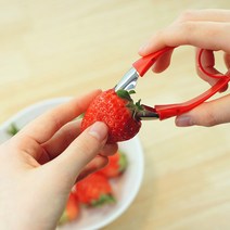 일본정품 시모무라 딸기꼭지따개 꽂지제거 토마토 파인애플 과일 꼭지 씨눈 제거기, 1개