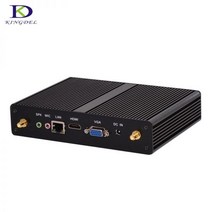 미니 컴퓨터 PC 초소형 팬리스 윈도우즈 10 코어 i3 4020Y 4K HD 셀러론 2955U 베어본 DDR3 HTPC 미니pc HDMI VGA, 4G RAM 128G