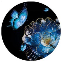 비천 실크사십자수 도안원단 DIY키트 자수세트, 블루러브, 1개