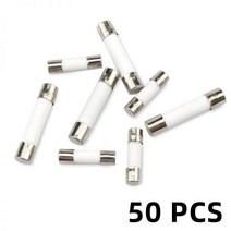 세라믹 퓨즈 튜브 패스트 블로우 50 개 250V 0.512345681015202530A5*20mm 6*30mm 보호 전기 회로, 6x30, 30A