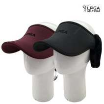 [기타] LPGA 골프 웨어 여성 겨울 방한 퍼 귀달이 원바디 썬캡 썬바이저 L225AP5, 색상:블랙 / 사이즈:Free