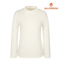 올포유 봄선오픈 올포유 여성 진주장식 조직감 반목 티셔츠 AWTRI5151-102_G