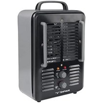 TEMPWARE 밀크하우스 3열 공간 난방기 차고지 작업장 블루를 위한 안전하고 조용한 설정, 1.블랙.