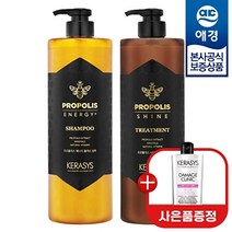 애경 케라시스 프로폴리스 샴푸/트리트먼트 1000ml x2개 +샴푸180ml 증정, 로얄 프로폴리스 그린 샴푸1개+트리트먼트1개