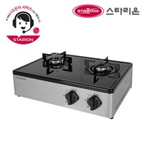 스타리온 SG-G231BFHJP 2구 가스레인지 실버 LNG/LPG LG서비스 EG, LPG용