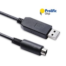 PLC 케이블 다산 pl2303 usb 6 핀 미니 din rs232 직렬 통신 케이블 ls xgb xbm xbc plc-pc 제어 다운로드 케이블, 3m, 검은색