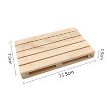 나무 파레트 미니 나무 팔레트 컵 받침 음료 냉온수 빌딩 블록 스태킹 DIY 공예품, 한개옵션0
