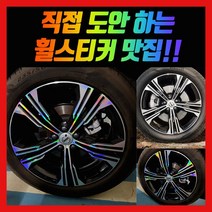 홀로그램 휠스티커 벤츠 BMW 아우디 포드 닛산 푸조 랭글러 도요타 링컨 지프 크라이슬러, 볼보 XC40 19인치 (신형), 1셋트