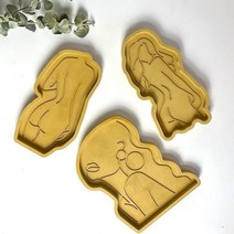 레진 아트 공예 재료 레이디 바디 트레이 실리콘 몰드 에폭시 수지 여성 모델 아트, 연꽃