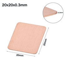 구리 호일 동박 GPU CPU 칩 RAM 냉각용 열 패드 히트 싱크 시트 노트북 구리 플레이트 스트립 심 0.3mm-2mm, 11 20x20x0.8mm