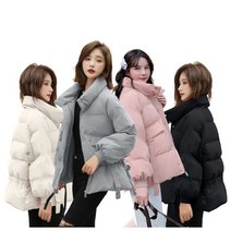 여성 하이넥 라인 패딩점퍼 여성 대학생 숏기장 패딩